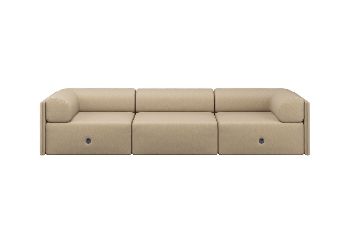Palo Block 3-seater Sofa Low Back with Armrests, Beige (UK), Art. no. 20755 (image 4)