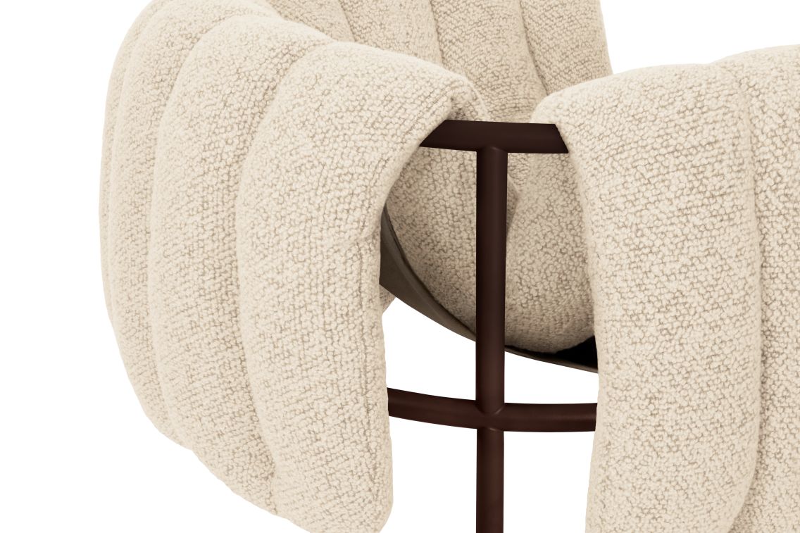 Puffy Lounge Chair, Eggshell / Chocolate Brown, Art. no. 20484 (image 2)