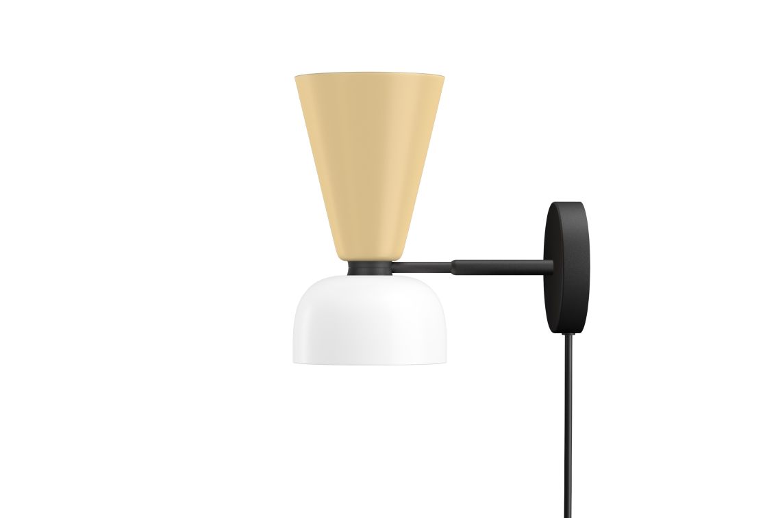 Alphabeta Wall Light + Cable, Beige / Signal White (UK), Art. no. 20398 (image 1)