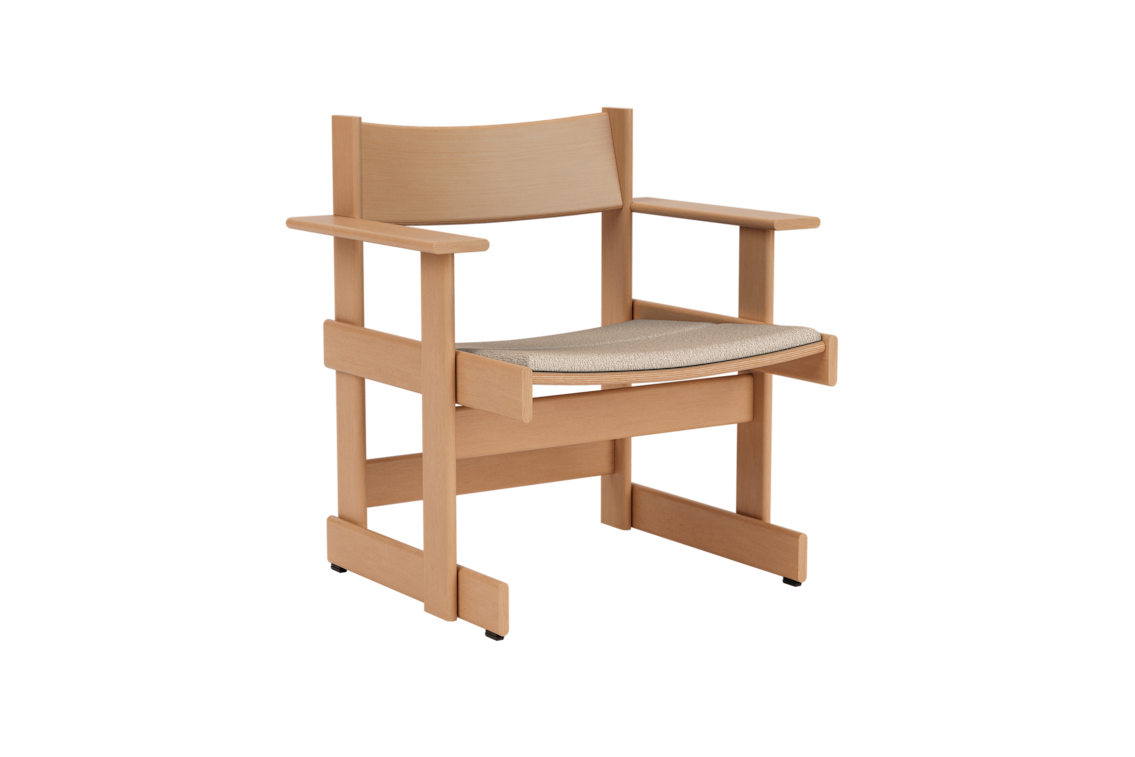 Bullnose Lounge Chair, Natural / Swan Seat Pad, Art. no. 31673 (image 1)