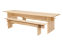 Bookmatch Table 275 cm / 108.3 in + Benches, Oak, Art. no. 20262 (image 1)