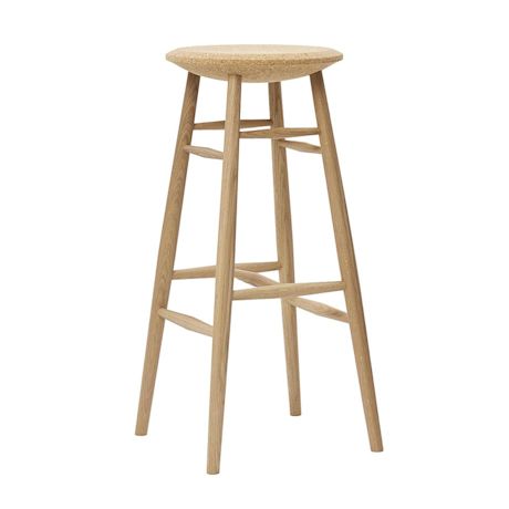 Drifted Bar Stool, Light Cork / Oak