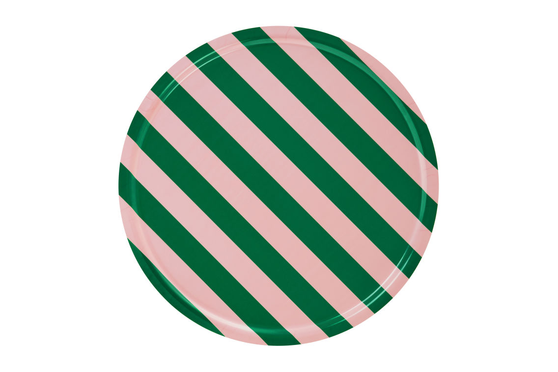 Stripe Tray Large, Pink / Emerald, Art. no. 31050 (image 1)