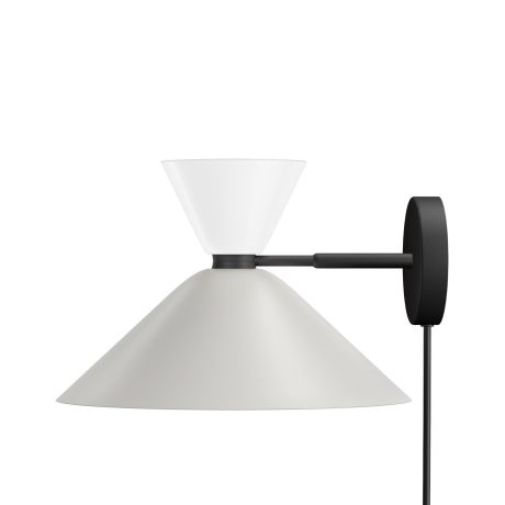 Alphabeta Wall Light + Cable, Signal White / Silk Grey (UK)