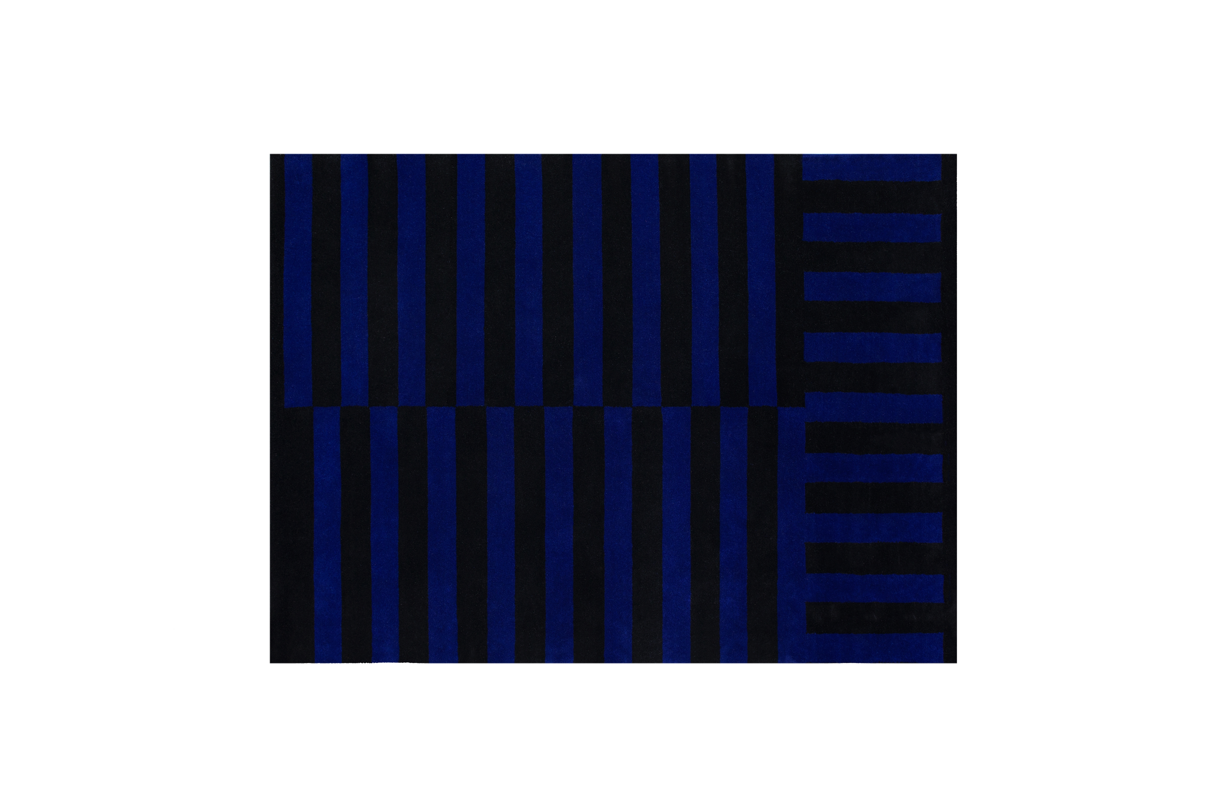 Stripe Rug Medium, Cobalt, Art. no. 30052 (image 1)