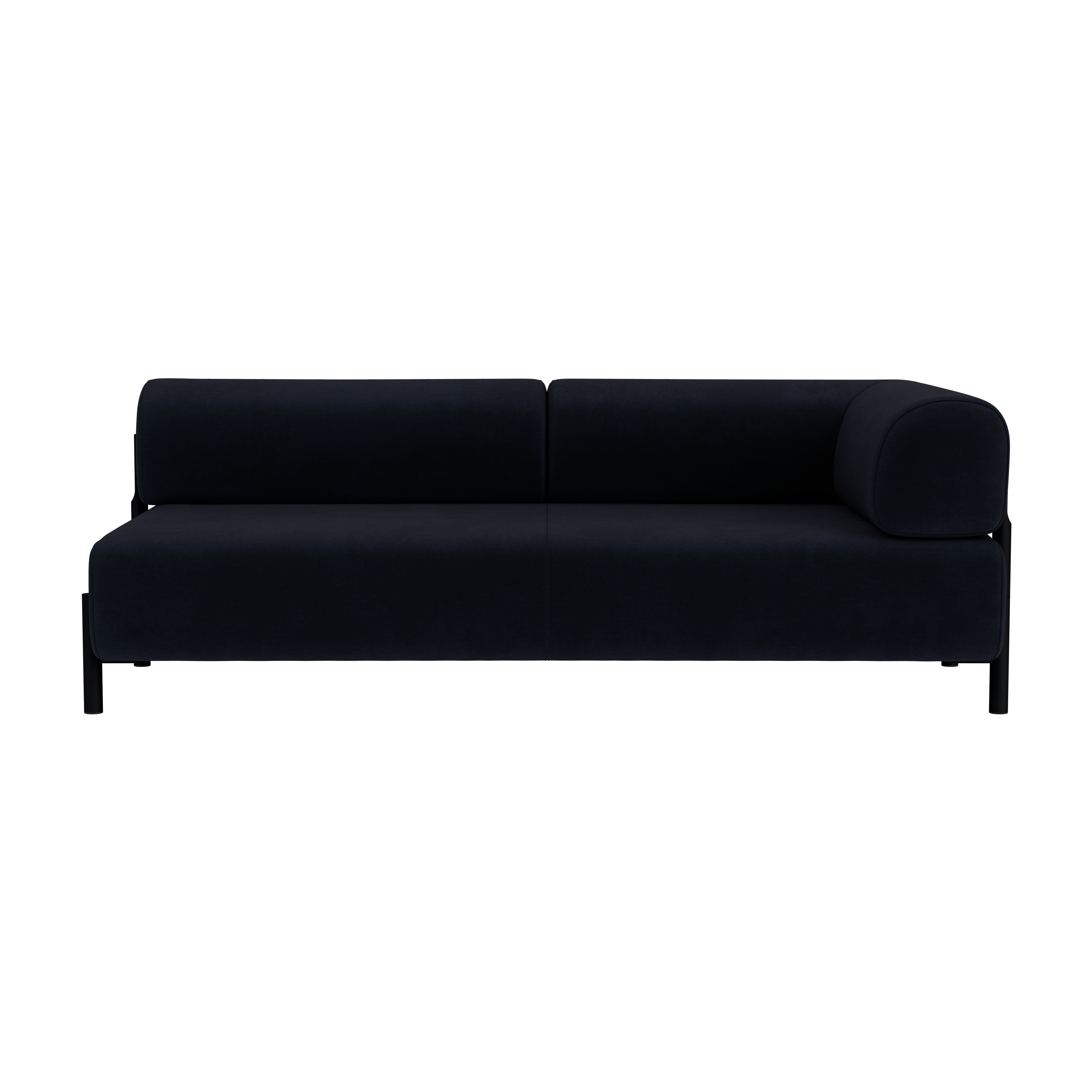 Palo 2-seater Sofa Chaise Right, Velluto Coex VL30/Black, Art. no. 31875 (image 5)