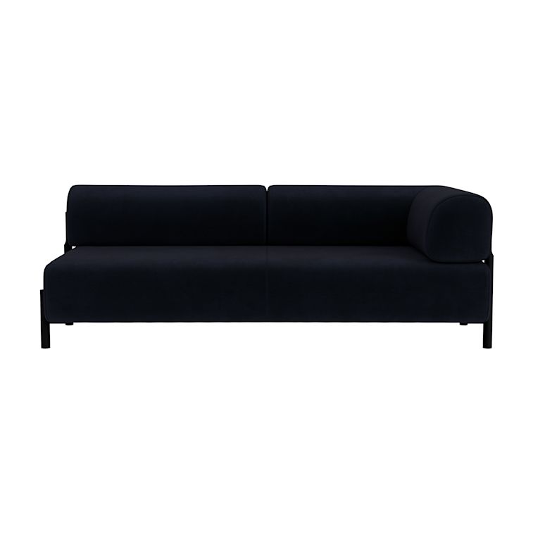 Palo 2-seater Sofa Chaise Right, Velluto Coex VL30/Black, Art. no. 31875 (image 5)
