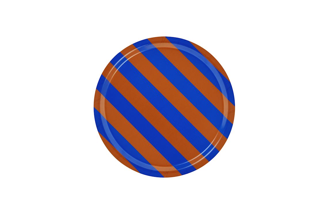 Stripe Tray Medium, Terracotta / Cobalt, Art. no. 31045 (image 1)