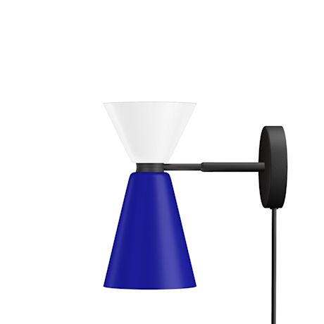 Alphabeta Wall Light + Cable, Signal White / Blue