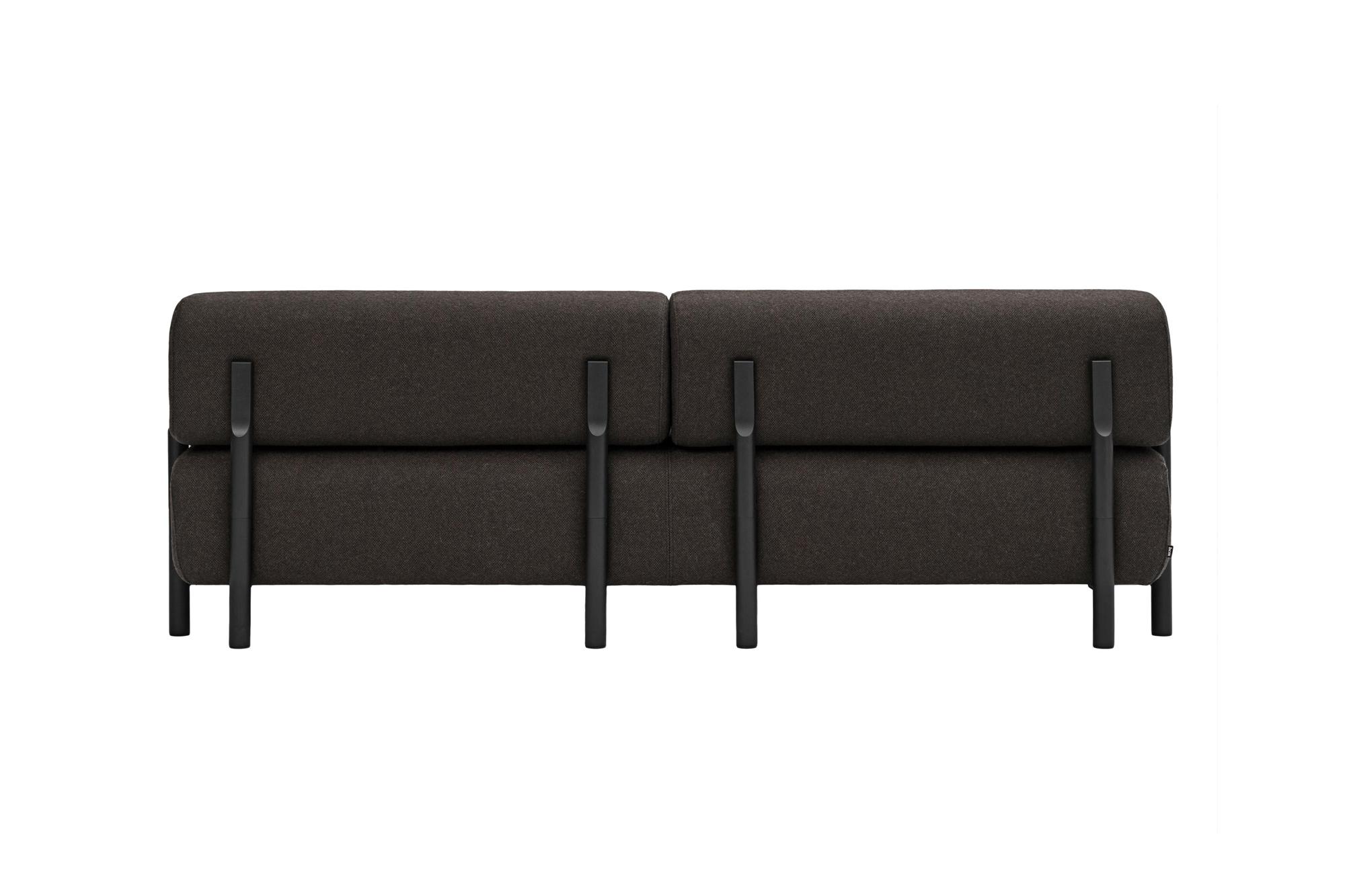 Palo 2-seater Sofa with Armrests, Brown-Black — Hem