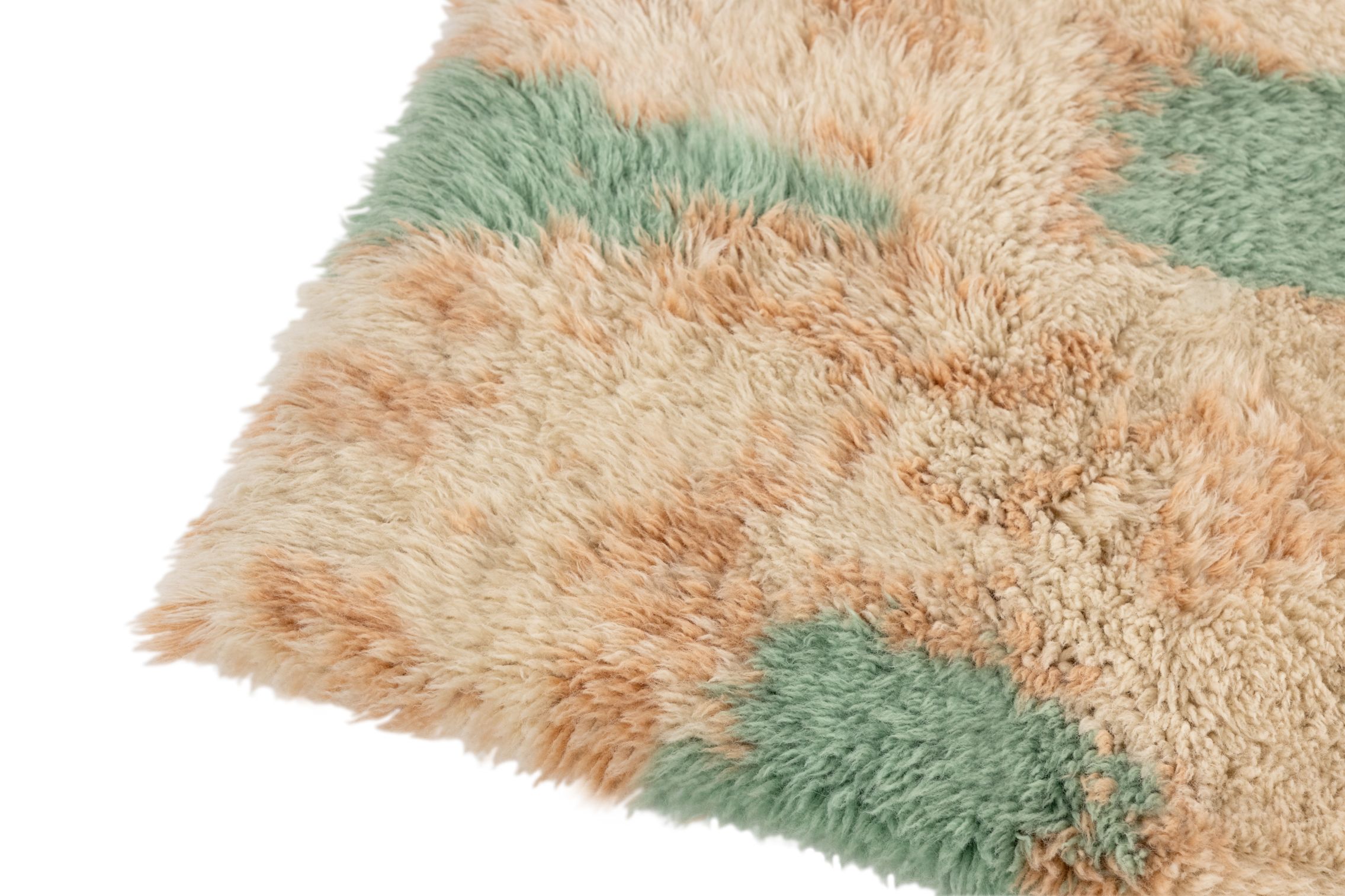 Monster Rug Extra Large, Turquoise / Peach — Hem