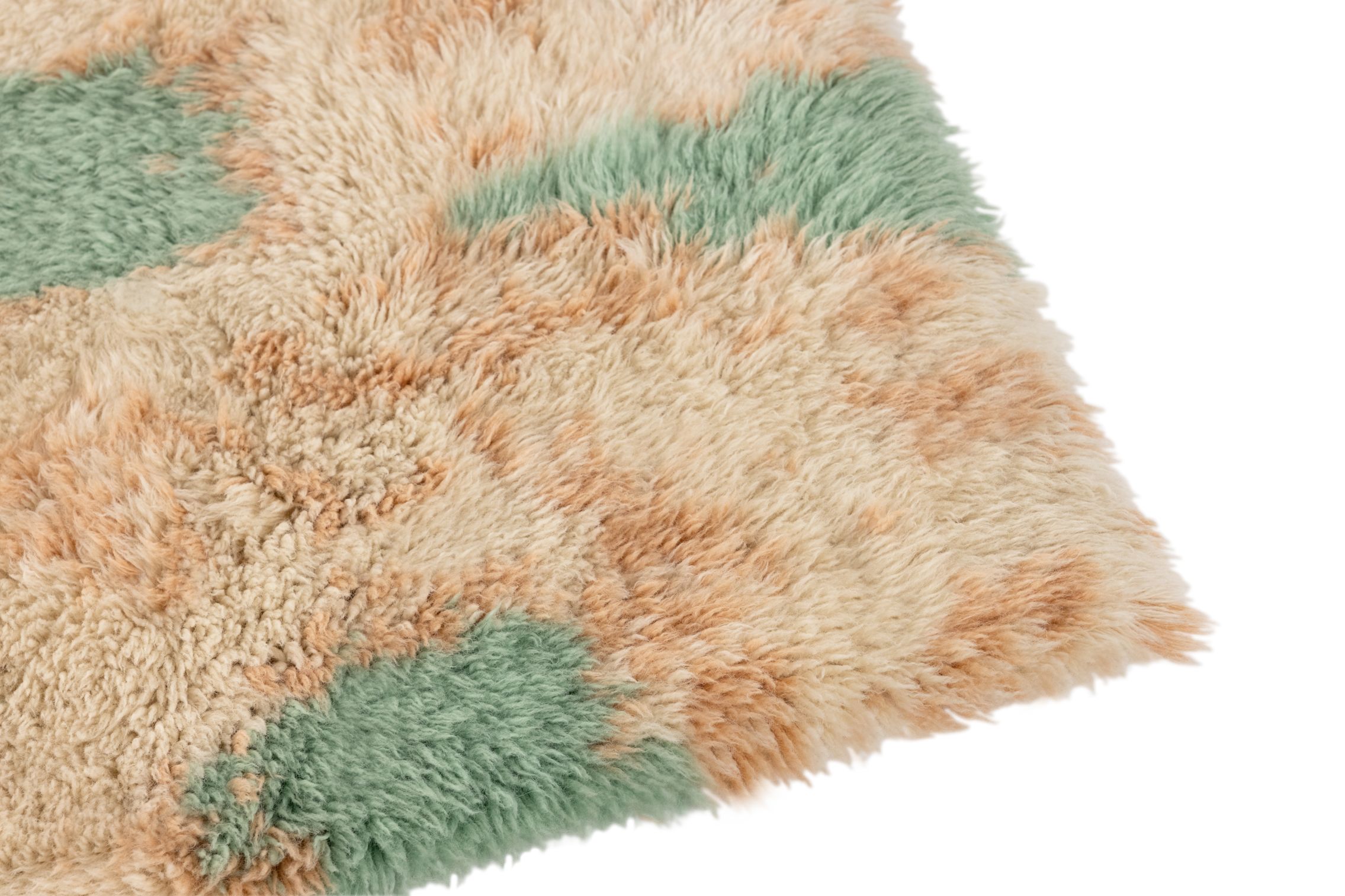 Monster Rug Extra Large, Turquoise / Peach — Hem