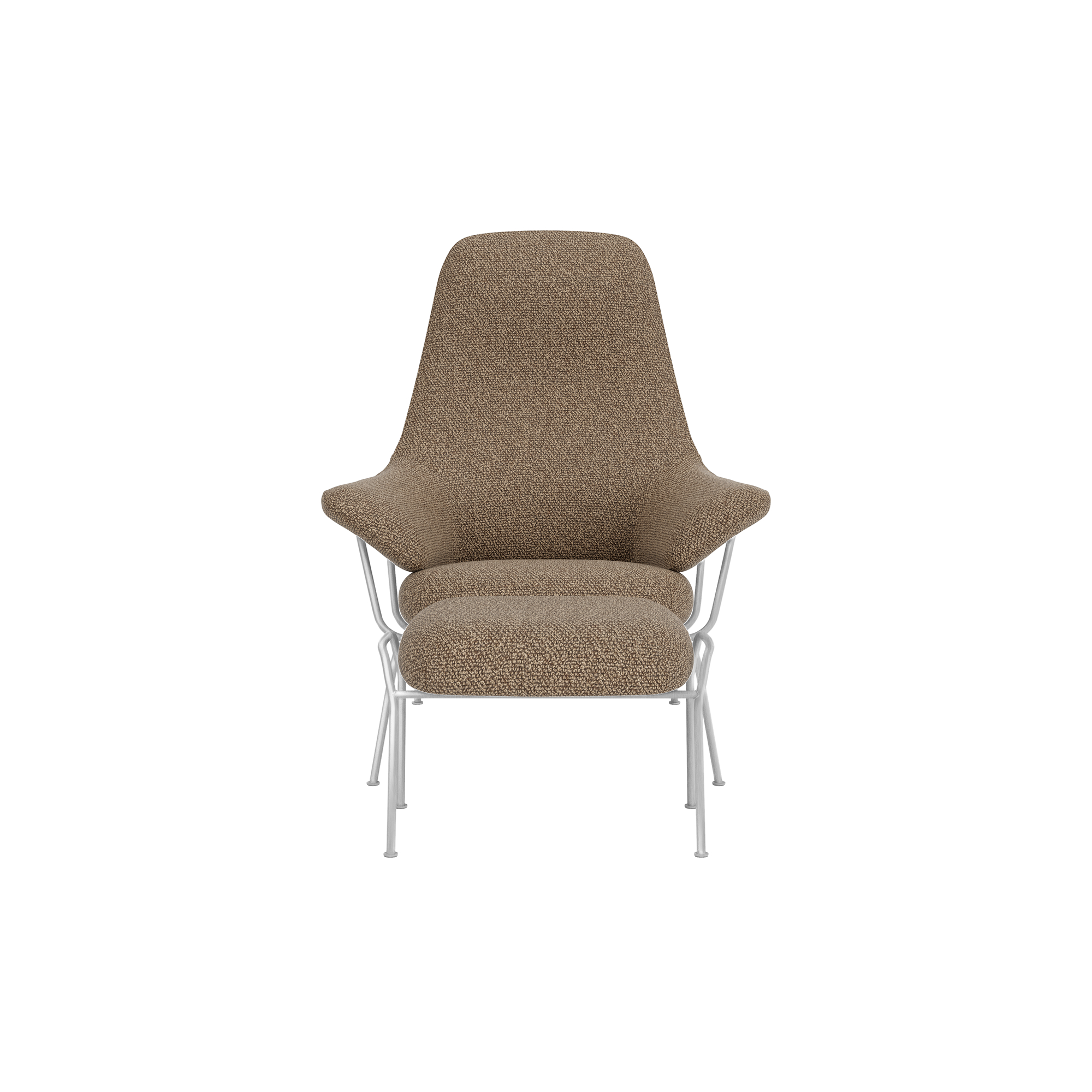 Hai Lounge Chair + Ottoman, Storr 3405/Brushed Stainless, Art. no. 31764 (image 2)