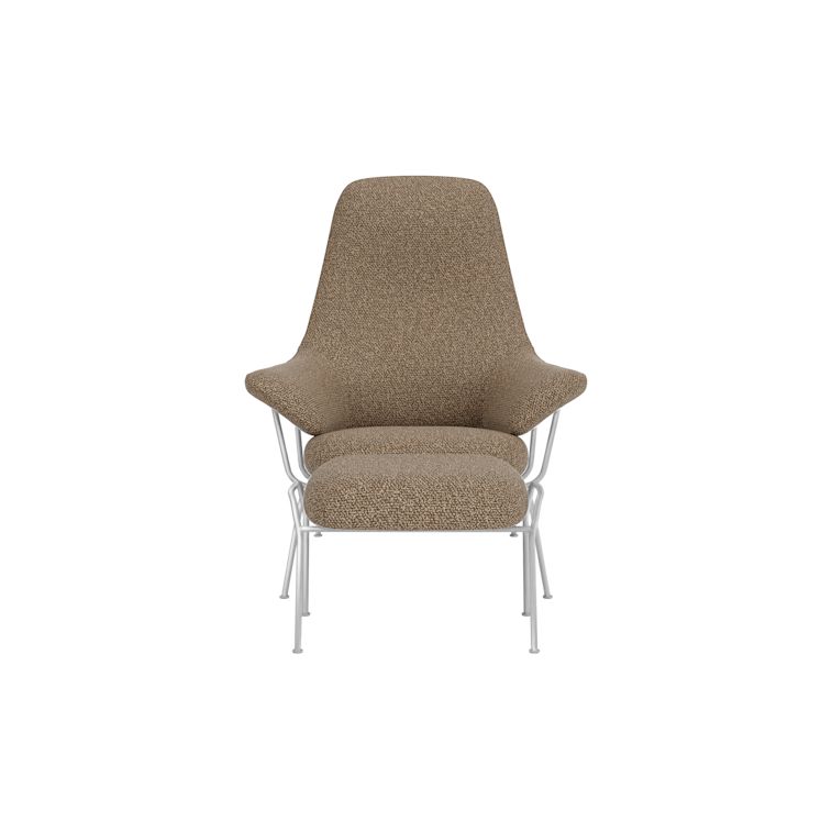 Hai Lounge Chair + Ottoman, Storr 3405/Brushed Stainless, Art. no. 31764 (image 2)
