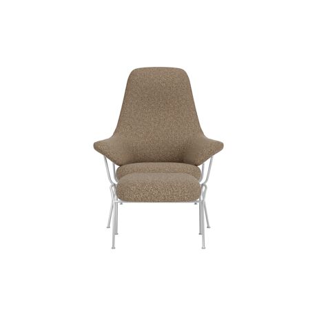 Hai Lounge Chair + Ottoman, Storr 3405/Brushed Stainless