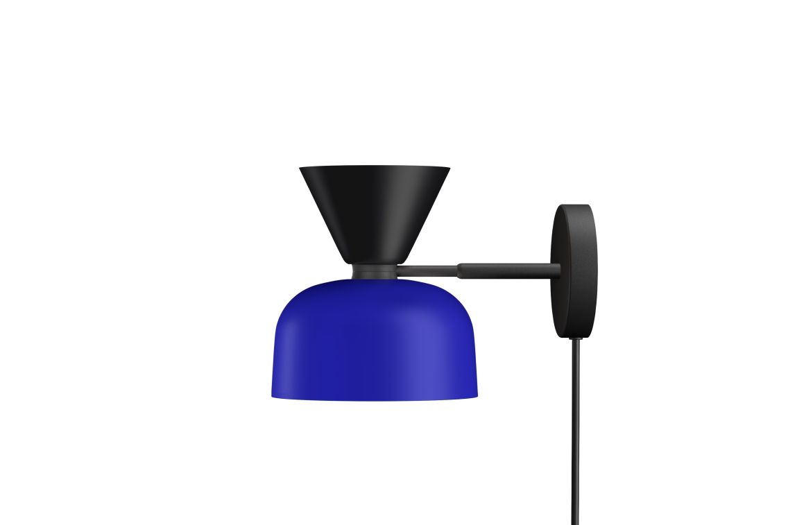 Alphabeta Wall Light + Cable, Jet Black / Blue (UK), Art. no. 20397 (image 1)