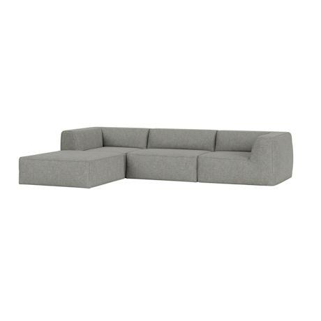 Great 3-seater Sofa Chaise Left, Safire 0012