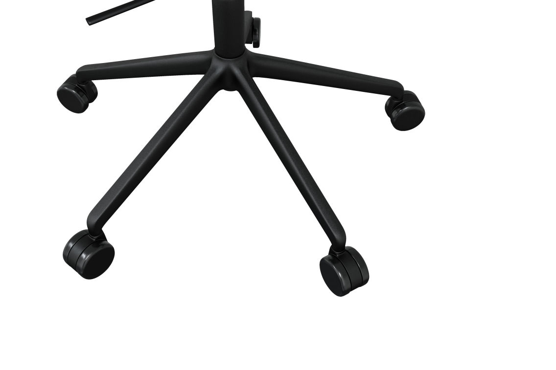 Kendo Swivel Chair 5-star Castors, Black Leather / Black, Art. no. 20247 (image 8)