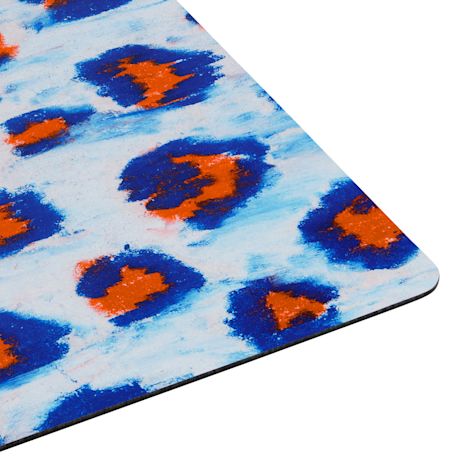 Monster Placemat (Set of 2), Coral / White / Ultramarine Blue