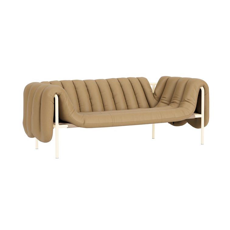 Puffy 2.5-seater Sofa, Elmosoft Leather 03009 / Cream, Art. no. 95979 (image 1)