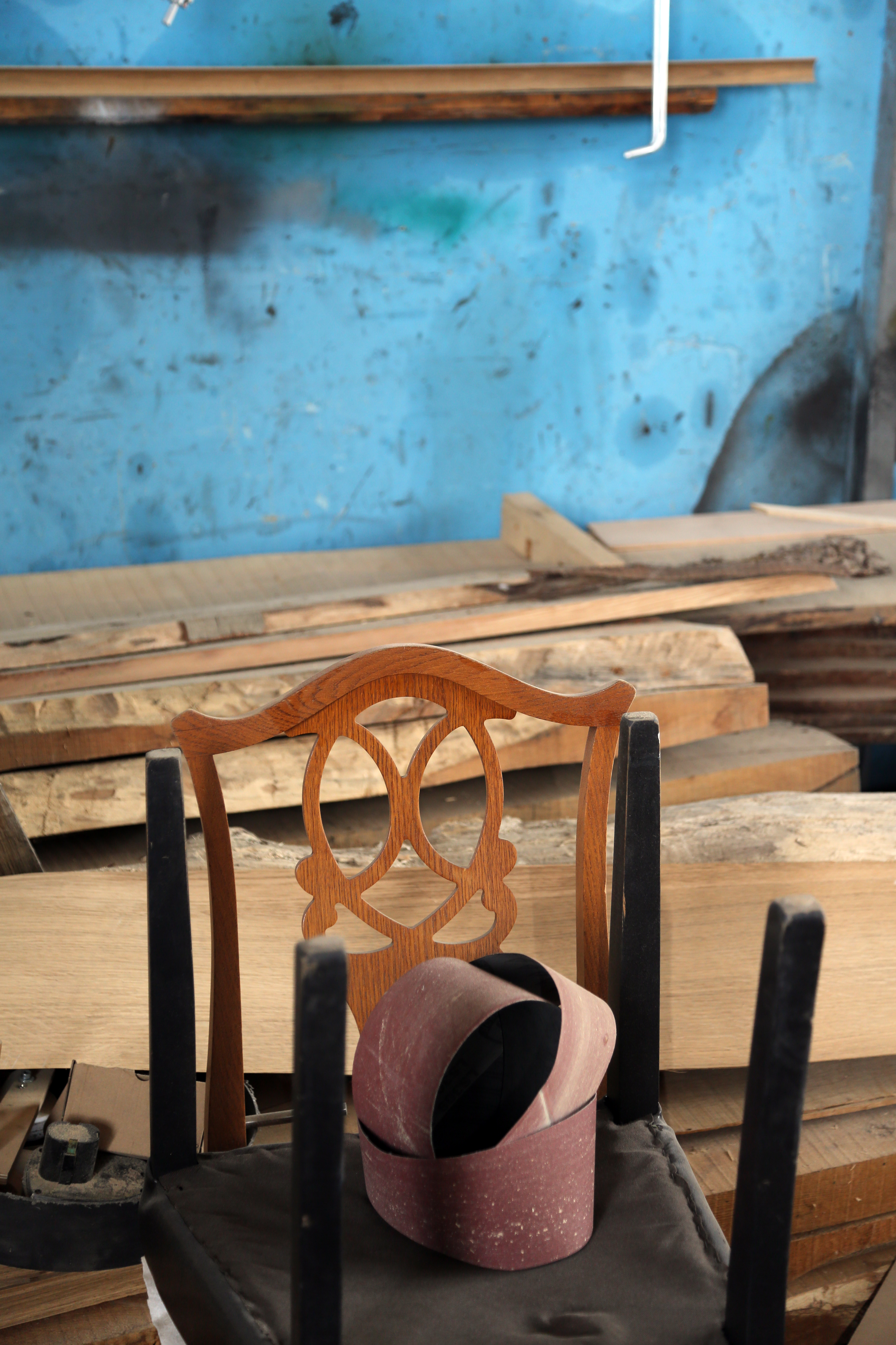 An editorial image from behind the scenes of making Wiggle Box Frame, a Hem X limited edition piece.