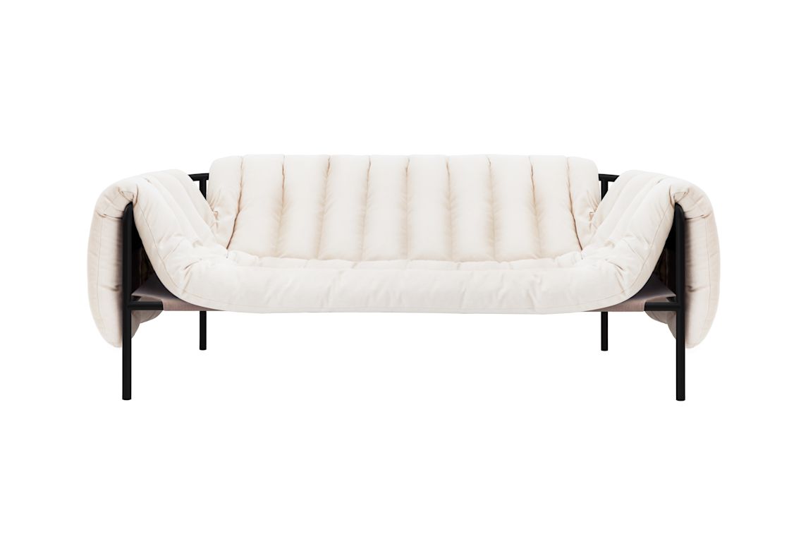 Puffy 2.5-seater Sofa, Natural / Black Grey, Art. no. 20721 (image 2)