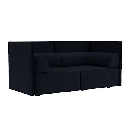 Palo Block 2-seater Sofa Medium Back with Armrests, Velluto Coex VL30