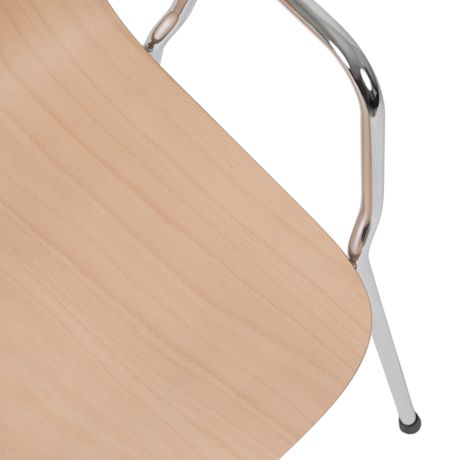 Touchwood Armchair, Beech / Chrome