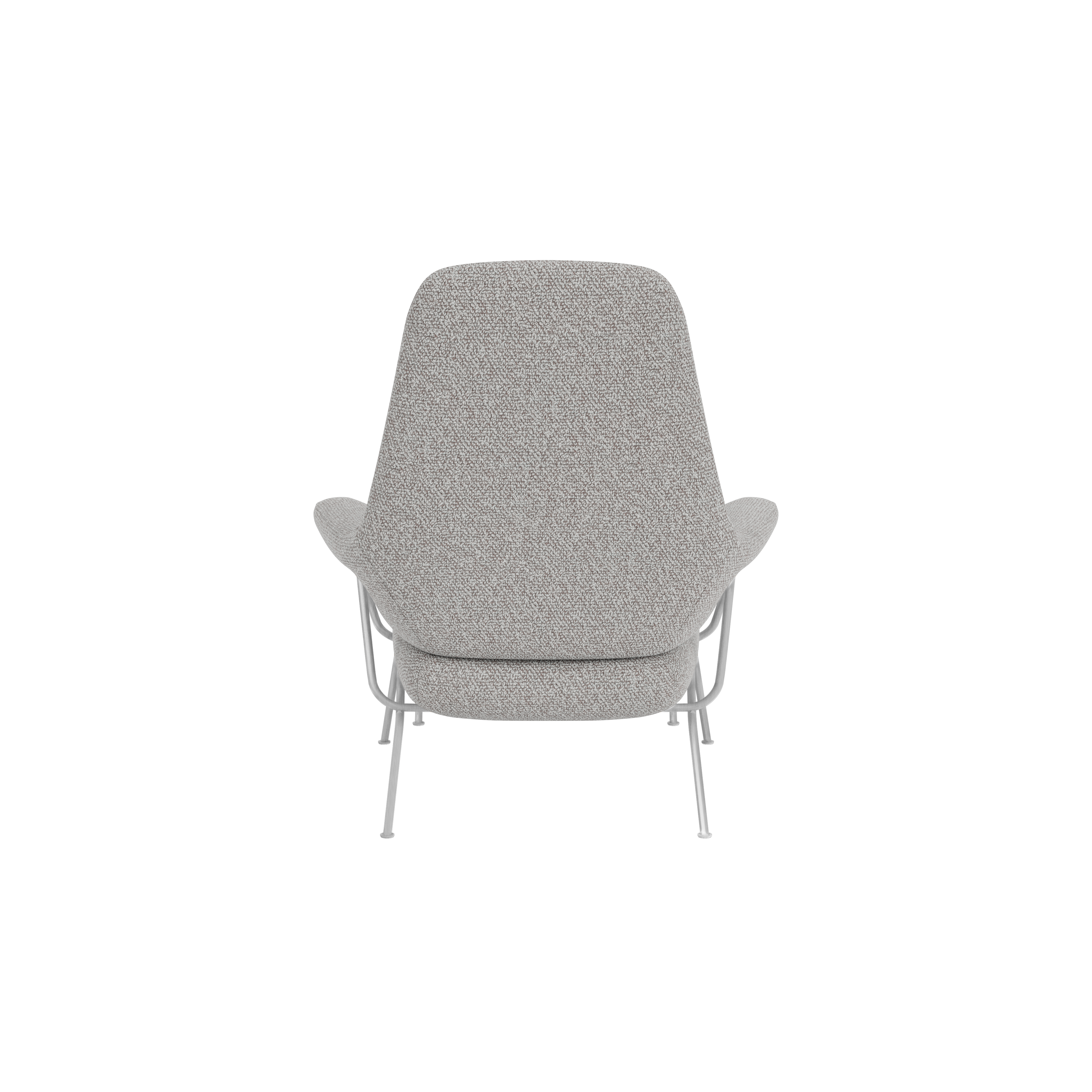 Hai Lounge Chair + Ottoman, Storr 612/Brushed Stainless (UK), Art. no. 31766 (image 4)
