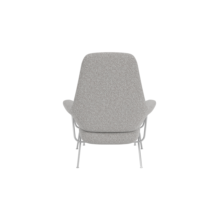 Hai Lounge Chair + Ottoman, Storr 612/Brushed Stainless (UK), Art. no. 31766 (image 4)