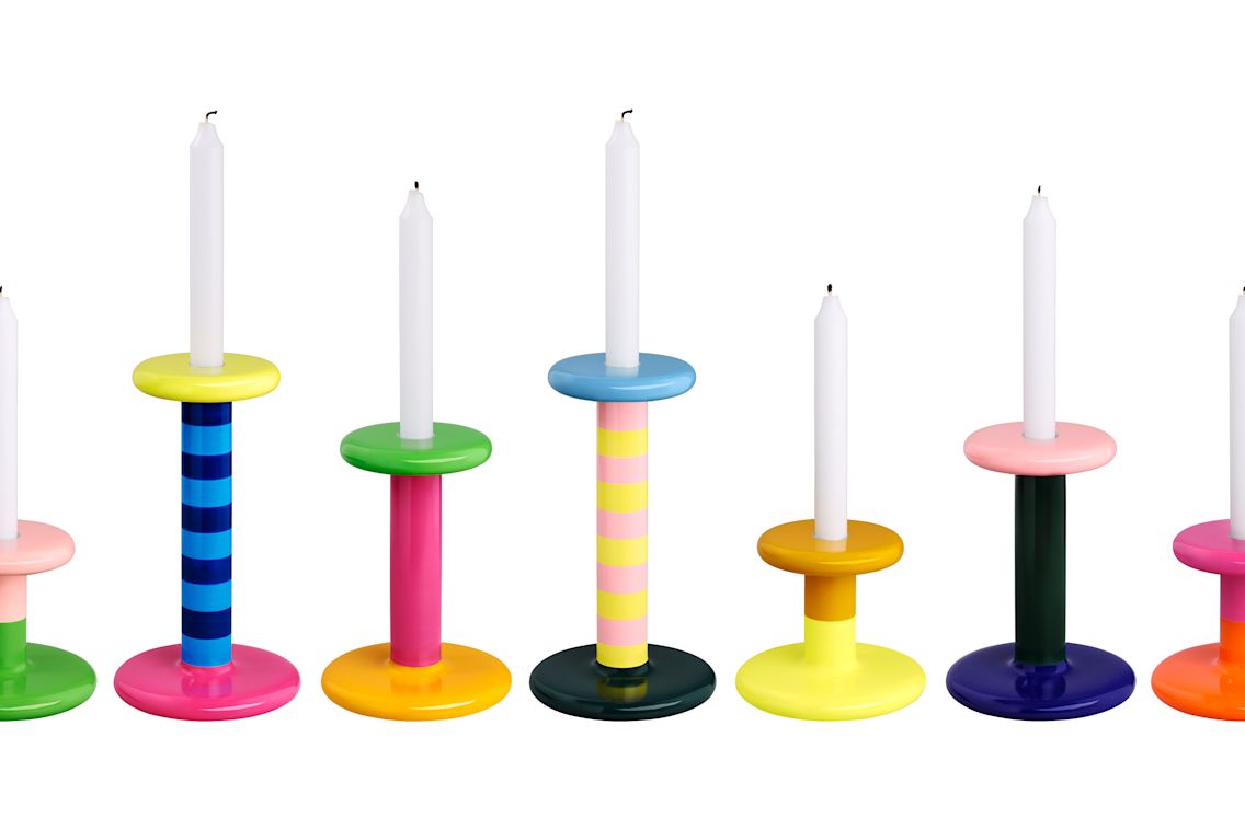 Pesa Candle Holder High, Sky Blue / Night Blue Stripe, Art. no. 31020 (image 4)