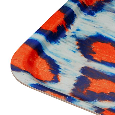 Monster Rectangular Tray Medium, Coral / White / Ultramarine Blue