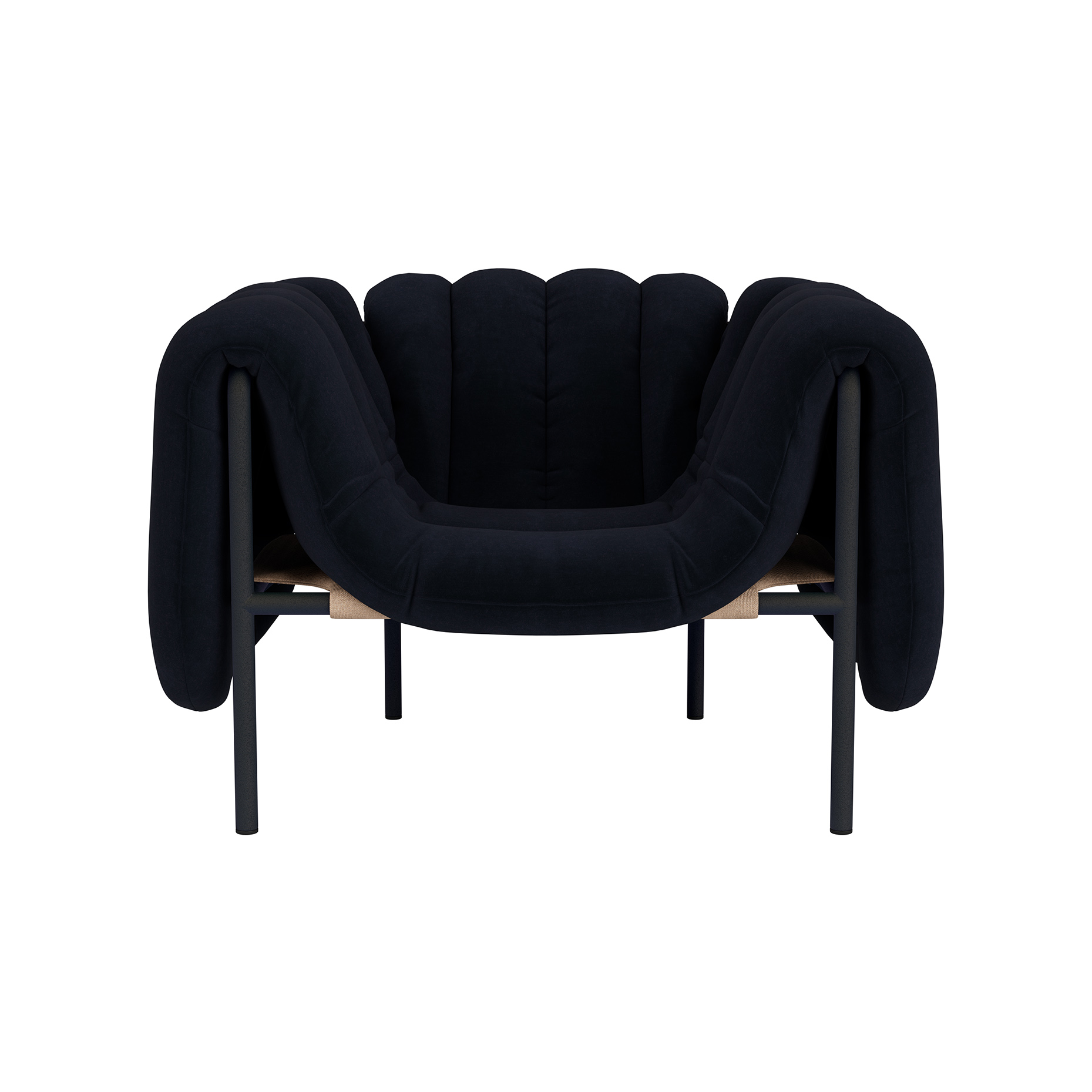 Puffy Lounge Chair, Velluto Coex VL30 / Black Grey, Art. no. 31843 (image 2)