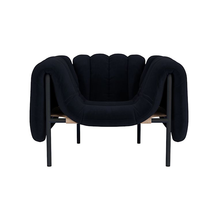 Puffy Lounge Chair, Velluto Coex VL30 / Black Grey, Art. no. 31843 (image 2)