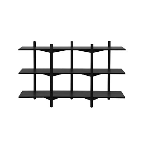 Zig Zag Shelf Low, Black