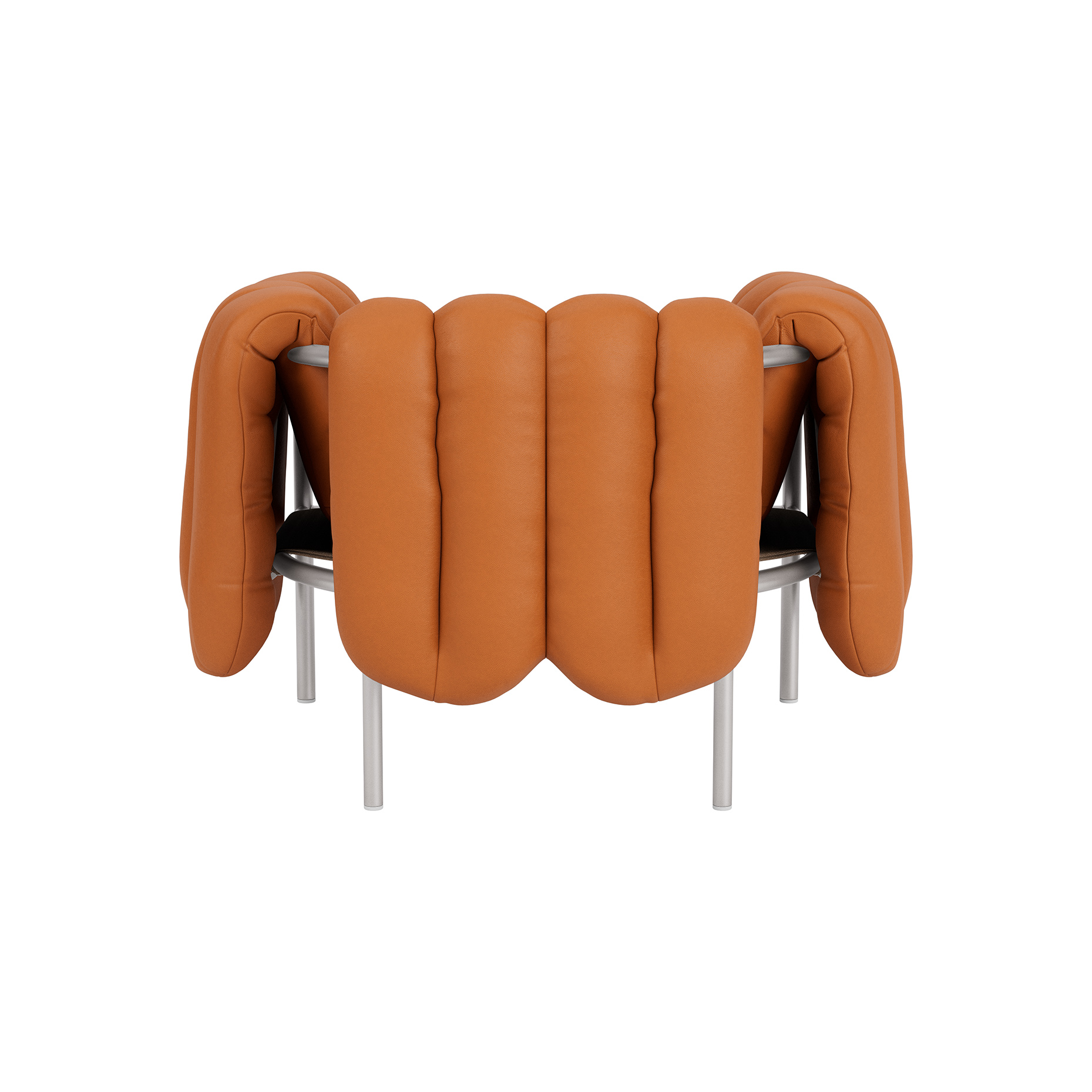 Puffy Lounge Chair, Elmosoft Leather 54035 / Stainless (UK), Art. no. 90133 (image 5)
