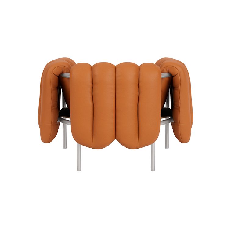 Puffy Lounge Chair, Elmosoft Leather 54035 / Stainless (UK), Art. no. 90133 (image 5)