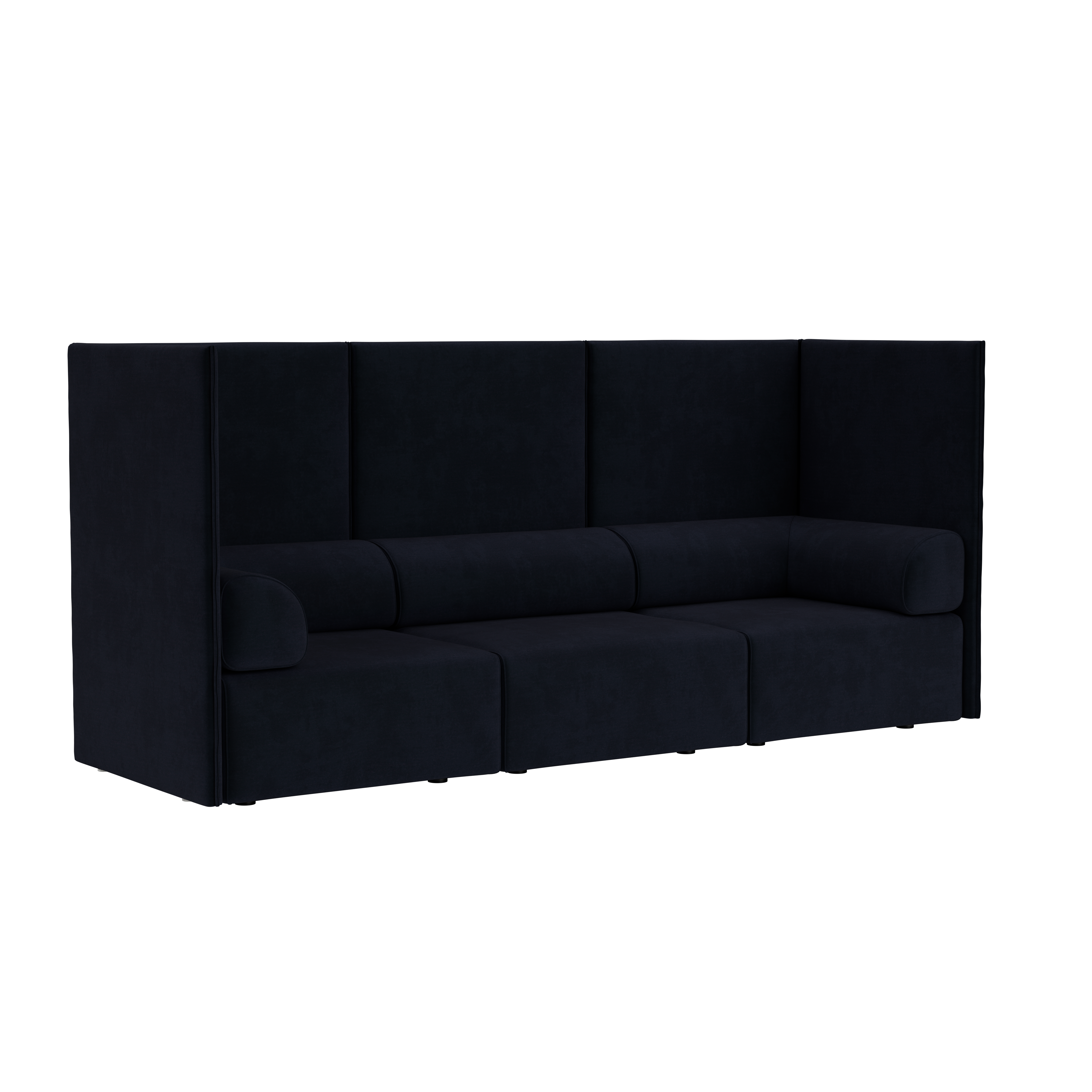 3-seater Sofa High Back with Armrests