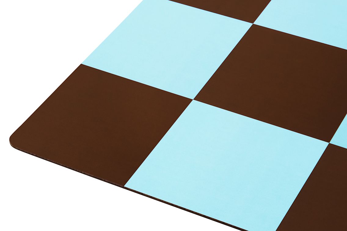 Check Placemat (Set of 2), Light Blue / Chocolate, Art. no. 31055 (image 2)