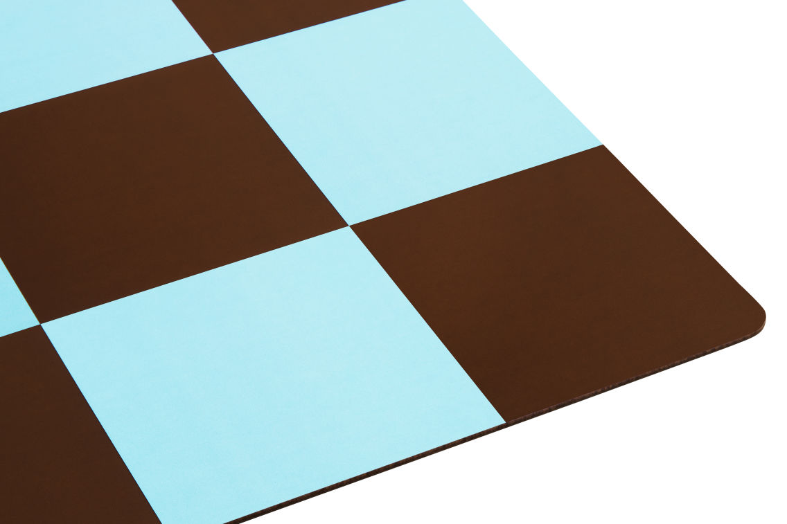 Check Placemat (Set of 2), Light Blue / Chocolate, Art. no. 31055 (image 2)