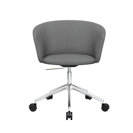 Kendo Swivel Chair 5-star Castors, Grey / Polished (UK)