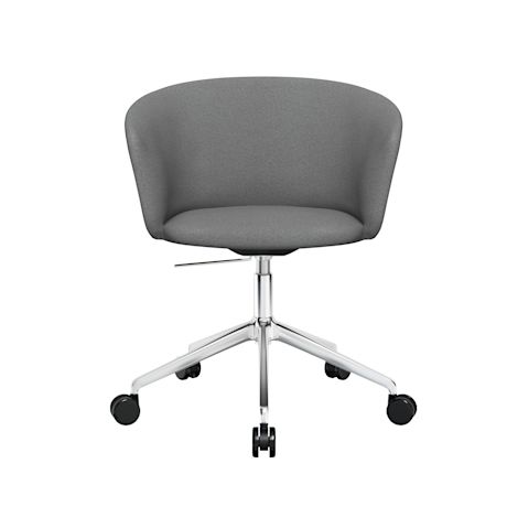 Kendo Swivel Chair 5-star Castors, Grey / Polished