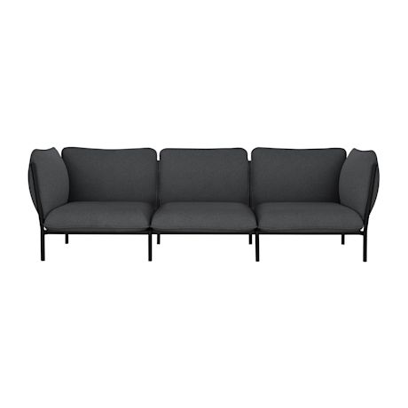 Kumo 3-seater Sofa with Armrests, Graphite (UK)