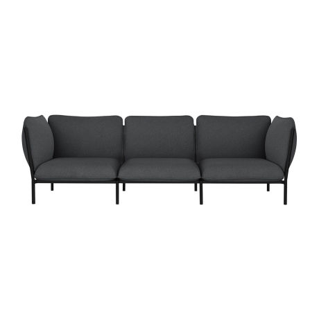 Kumo 3-seater Sofa with Armrests, Graphite