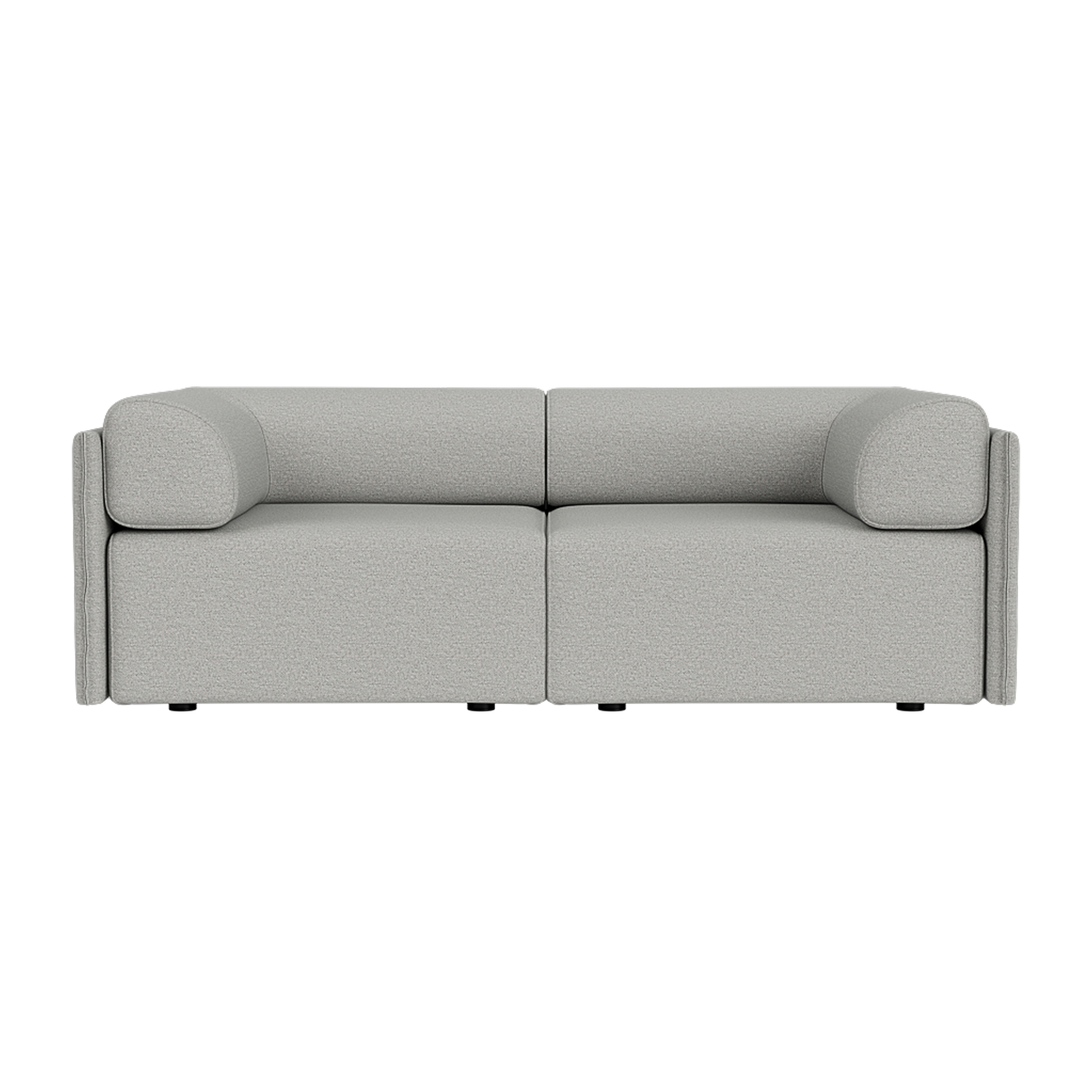 Palo Block 2-seater Sofa Low Back with Armrests, Amdal 130 (UK)