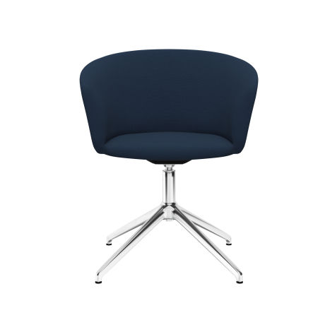 Kendo Swivel Chair 4-star Return, Dark Blue / Polished (UK)