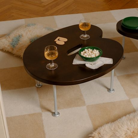 Worm Coffee Table Round, Brown/Steel