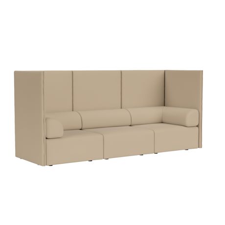 Palo Block 3-seater Sofa High Back with Armrests, Autumn 221