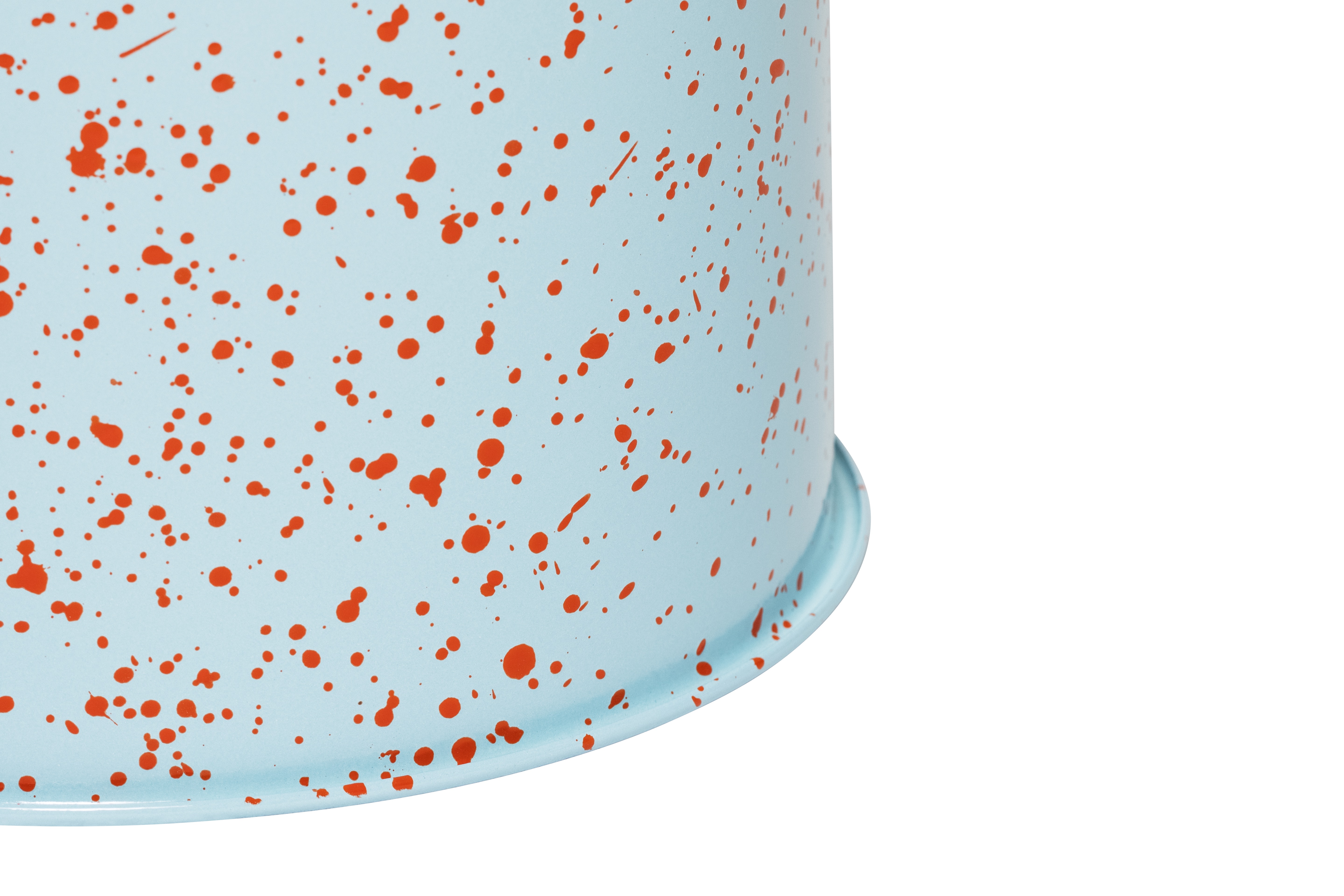 Last Stool, Light Blue / Orange Red Splatter, Art. no. 30565 (image 3)