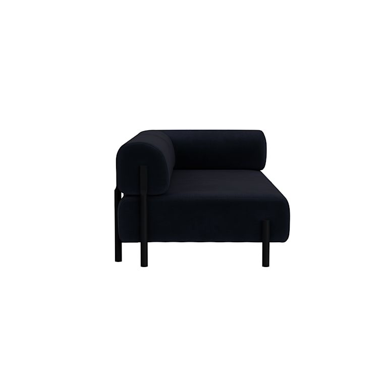 Palo 2-seater Sofa Chaise Right, Velluto Coex VL30/Black, Art. no. 31875 (image 4)